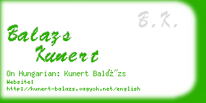 balazs kunert business card